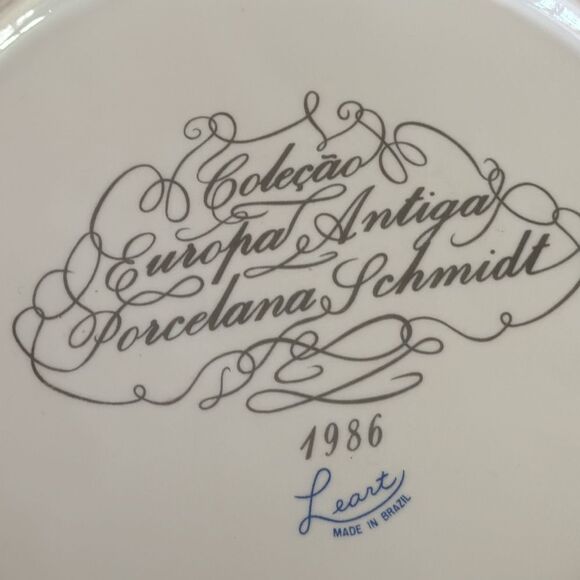 Schmidt Porcelain Plate Decorative Village Scene Leart - Picture 7 of 10